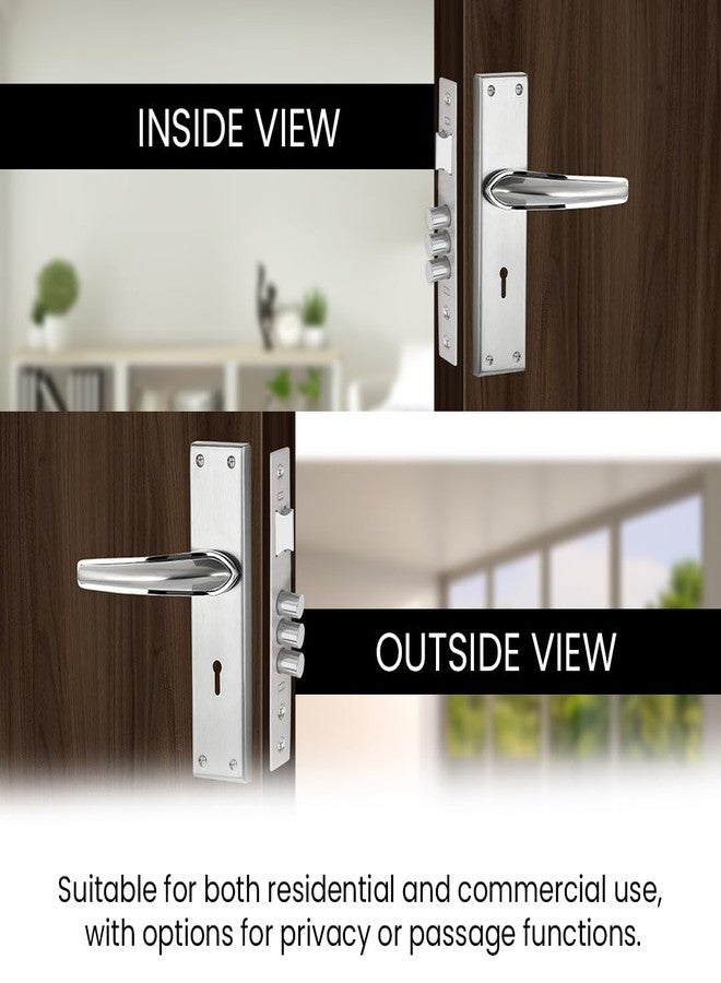 Link Infynia Mortise Lock |for Main & Internal Door in Residential & Commercial Spaces | 8 Inches Heavy Duty Handle Set with Both Side Key Access, 3 Keys,6 Lever Lock Body |SS Finish|2 Years Warranty - Image 3